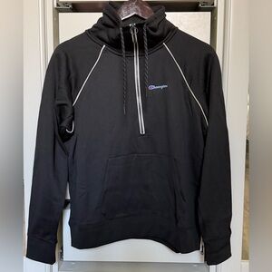 CHAMPION HALF ZIP Pullover - Half Hoodie - Black - Women Sz S
